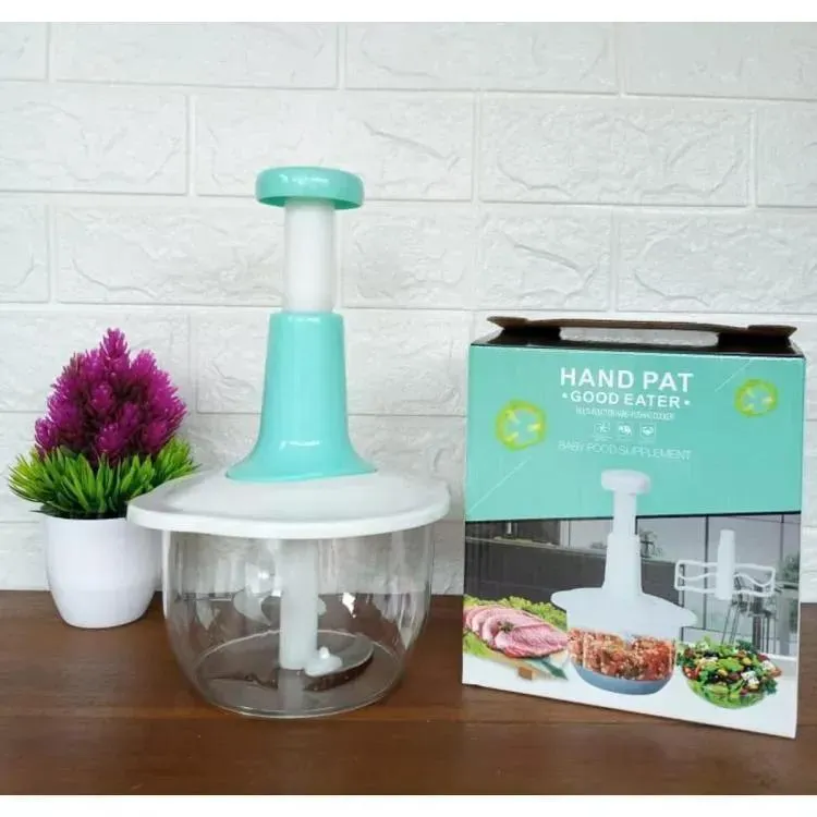 Manual Food Chopper Push ABS Plastic Transparent Bowl - Image 5