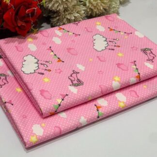 Pink Printed Cotton Suit for Women - 2 Pcs Set