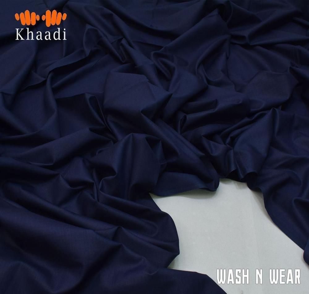 Men's Navy Blue Wash & Wear Suit Plain - Image 2