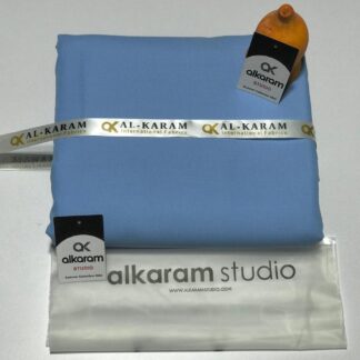 Men's Wash & Wear Plain Blue Suit 2 Yard Set