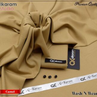 Men's Camel Wash & Wear Suit Unstitched
