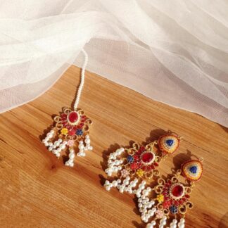 Gold Plated Earrings Set for Pakistani Brides & Festivals
