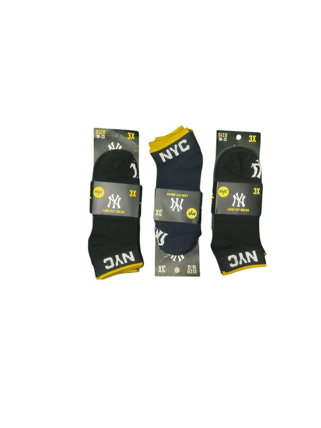 Unisex Cotton Ankle Socks Pack of 6 Black Blue Grey