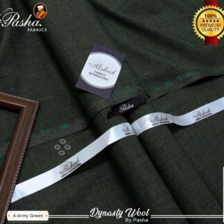 Winter Wool Suit Army Green Pasha Dynasty for Men