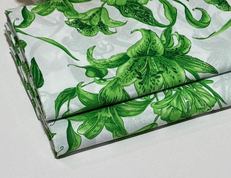 Women's Green Floral Polo Cotton Suit 2.5 Gazz - Image 2