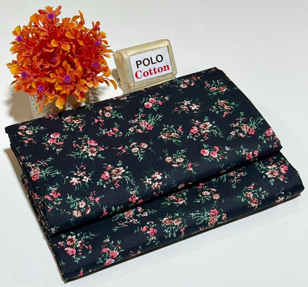 Premium Quality Floral Printed Suit Black Base