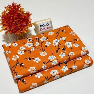Polo Cotton Floral Suit Brown Women 2 Pcs