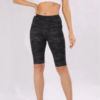 Women Camouflage High Waist Yoga Leggings Slim Fit Gray