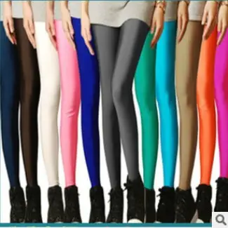 Women's Stretch Slimming Leggings Plus Size Candy Color Summer