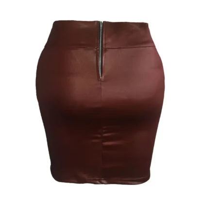 Black High Waist Imitation Leather