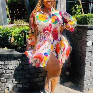 Vibrant Floral Printed Dress for Pakistani Women
