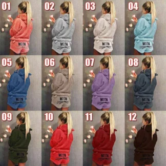 Cat Hooded Pajamas Set 12 Colors Pakistan