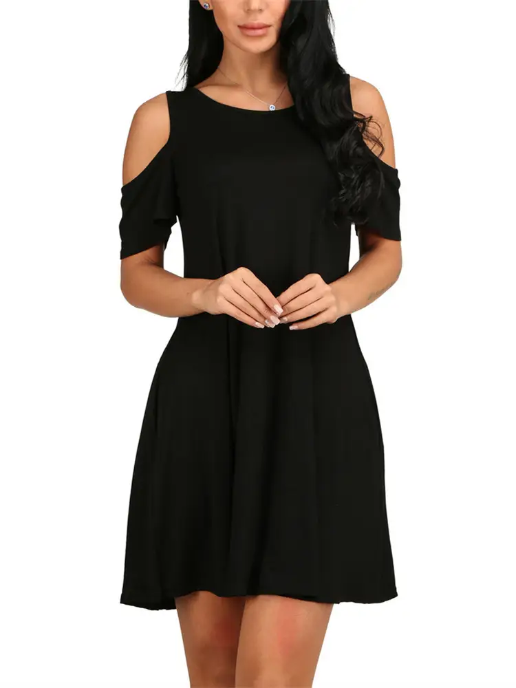 Royal Blue Off-Shoulder Midi Dress for Women - Image 4