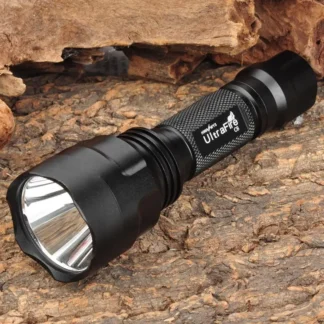 Ultra Bright C8 Flashlight Black Textured Outdoor Use