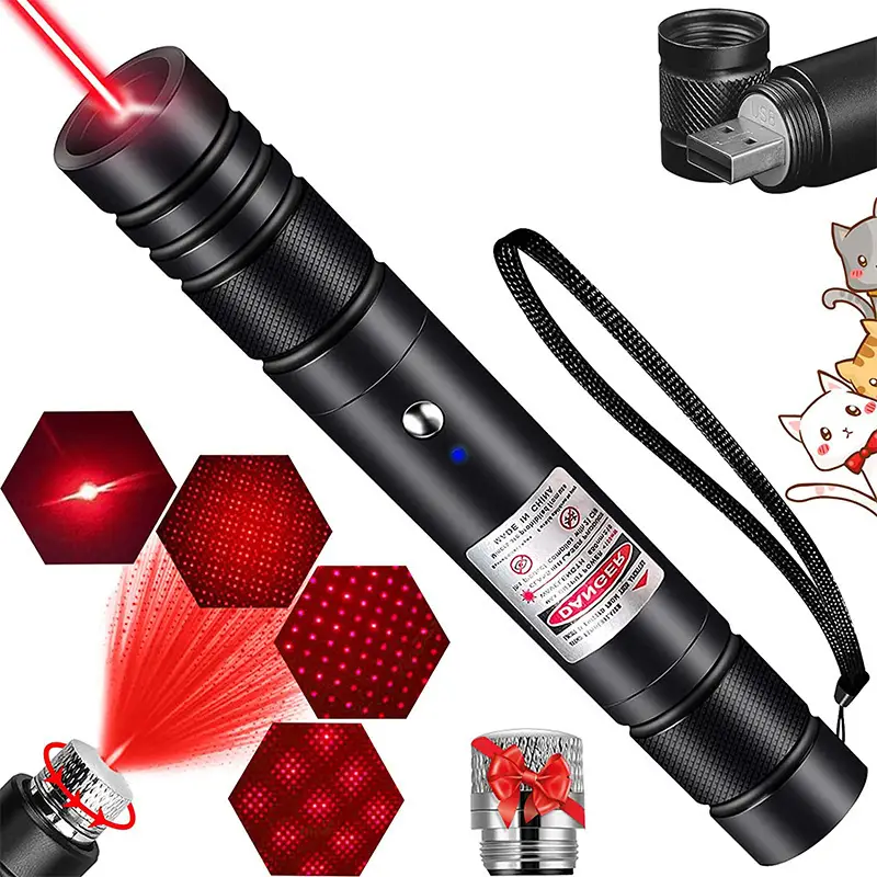 USB Rechargeable Laser Pointer Green Hexagonal Beam - Image 2