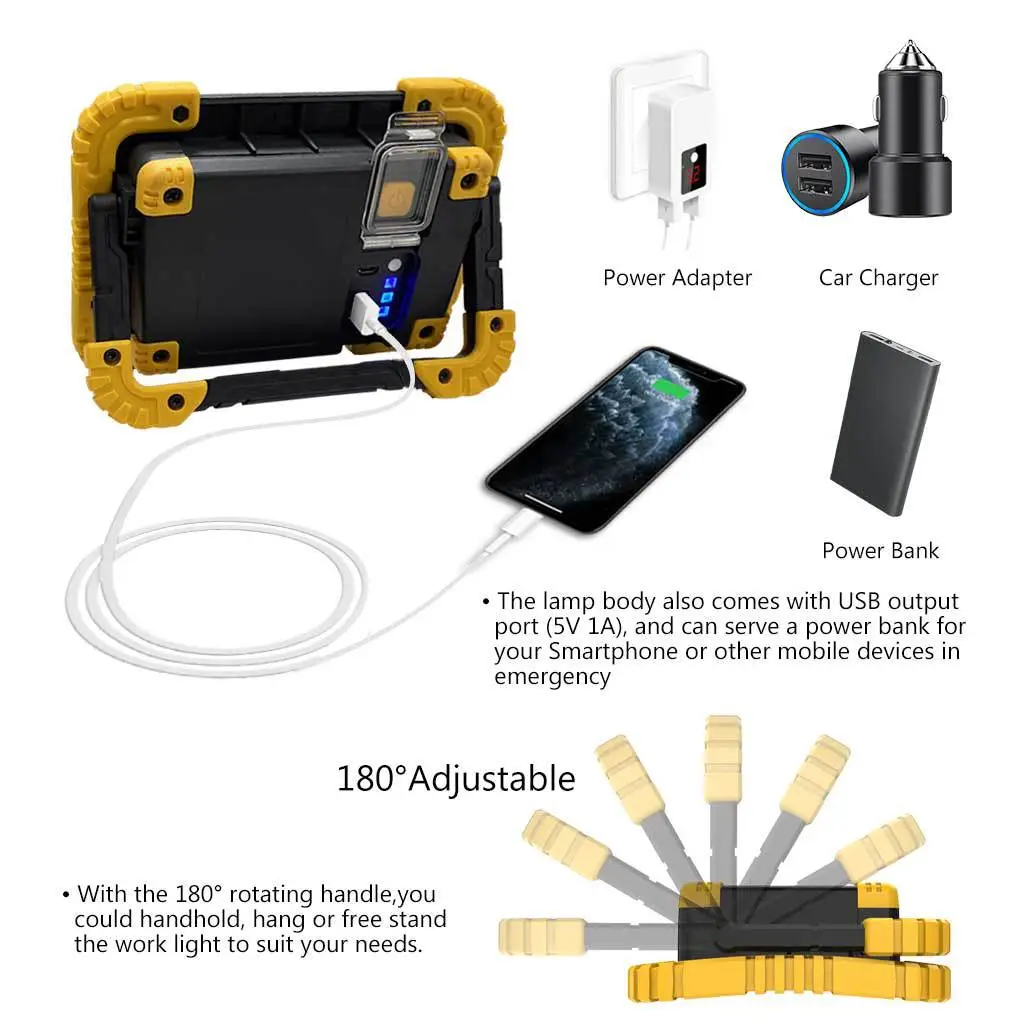 10W LED Floodlight for Outdoor & Emergency Use - Image 7