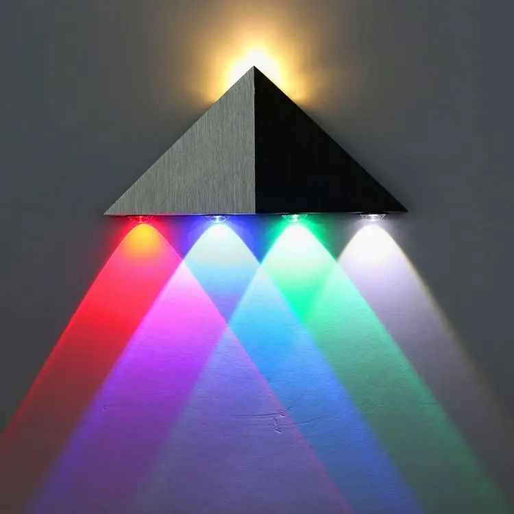 5W LED Triangle Wall Lamp Aluminum Decor - Image 2