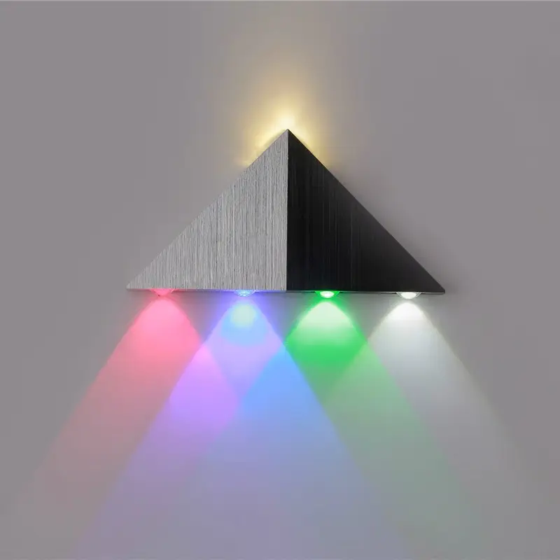 5W LED Triangle Wall Lamp Aluminum Decor - Image 3