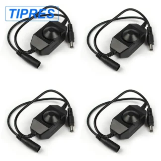 LED Dimmer Switch 12-24V Black Stepless Control
