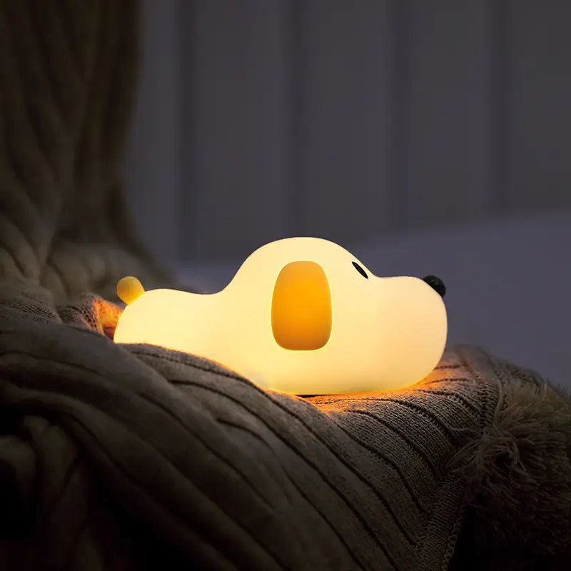 USB Rechargeable Silicone Mouse Night Light for Kids Room - Image 2