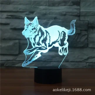 3D Touch LED Lamp German Shepherd Acrylic Gradient