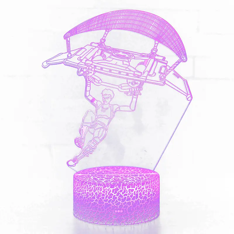 Fortnite 3D Night Light Remote Control Black LED Lamp - Image 5