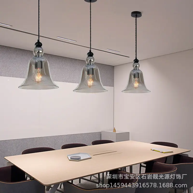 Modern Bell Glass Chandelier for Living Room Dining Bar - Image 3