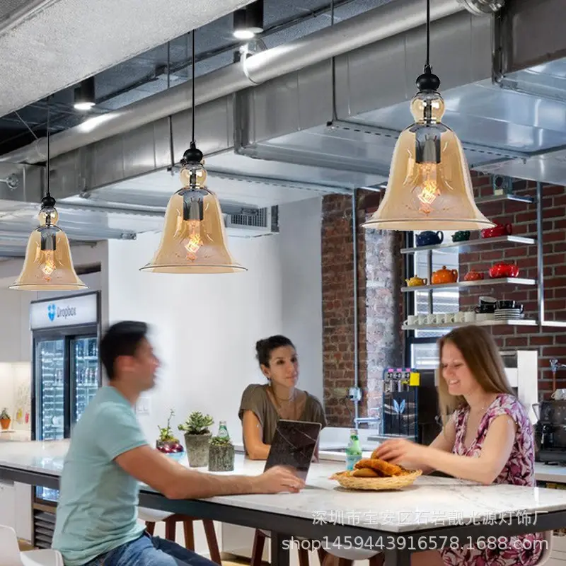 Modern Bell Glass Chandelier for Living Room Dining Bar - Image 4