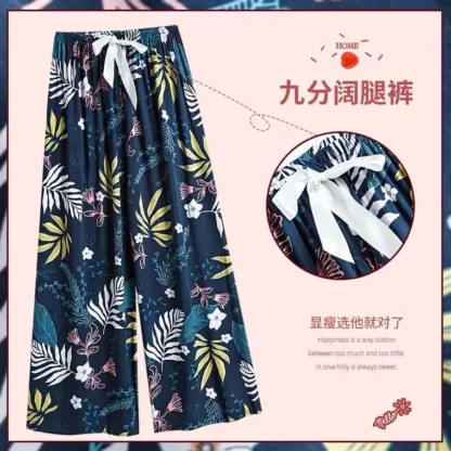 Women Printed Wide Leg Sleep