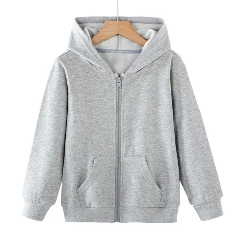 Red Full-Zip Hooded Jacket for Kids - Image 3