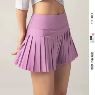 Girls Summer Sporty Pleated Skirt Shorts White