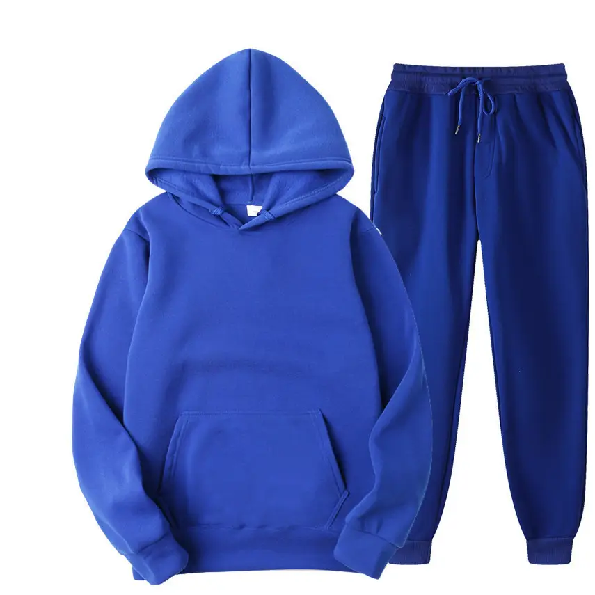Men Black Hoodie & Sweatpants Winter Set - Image 2