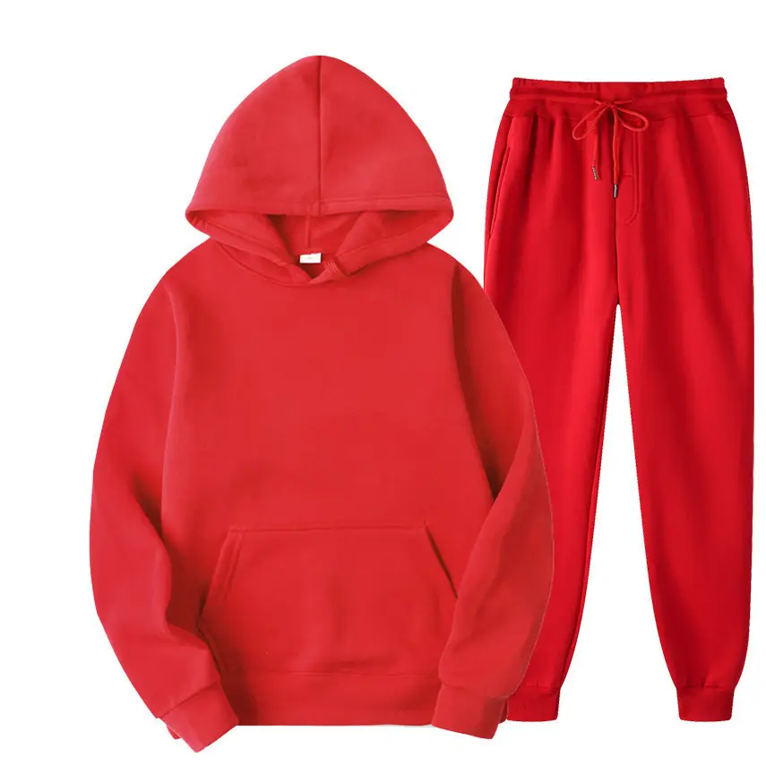 Men Black Hoodie & Sweatpants Winter Set - Image 3