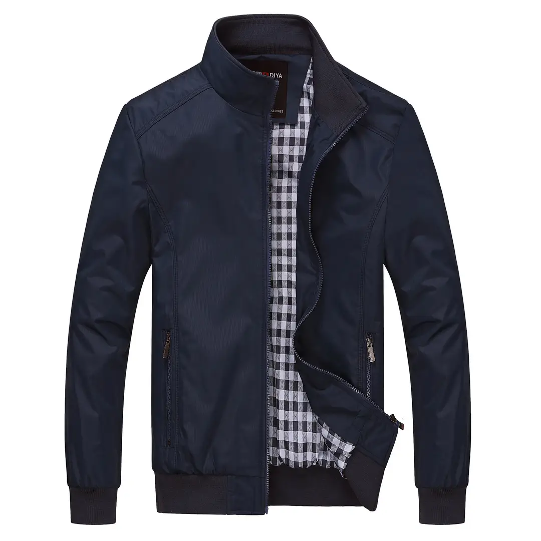 Men Blue Casual Thickened Jacket Autumn Loose Fit - Image 2