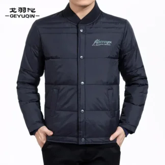 Men Navy Down Jacket Thickened Autumn Winter Plus Size