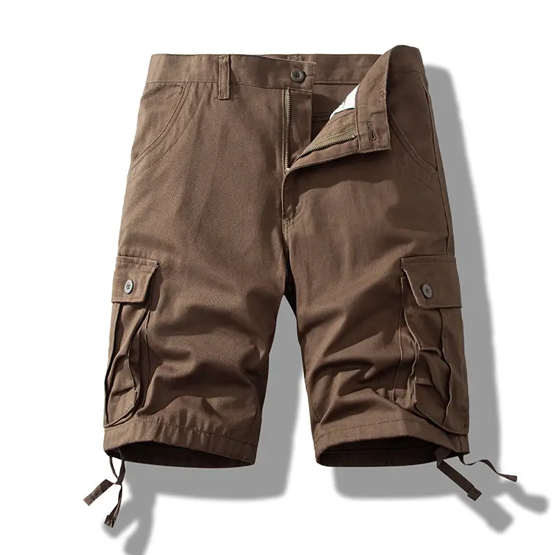 Men Multi-Color Cargo Shorts Loose Fit Cotton Summer - Image 3