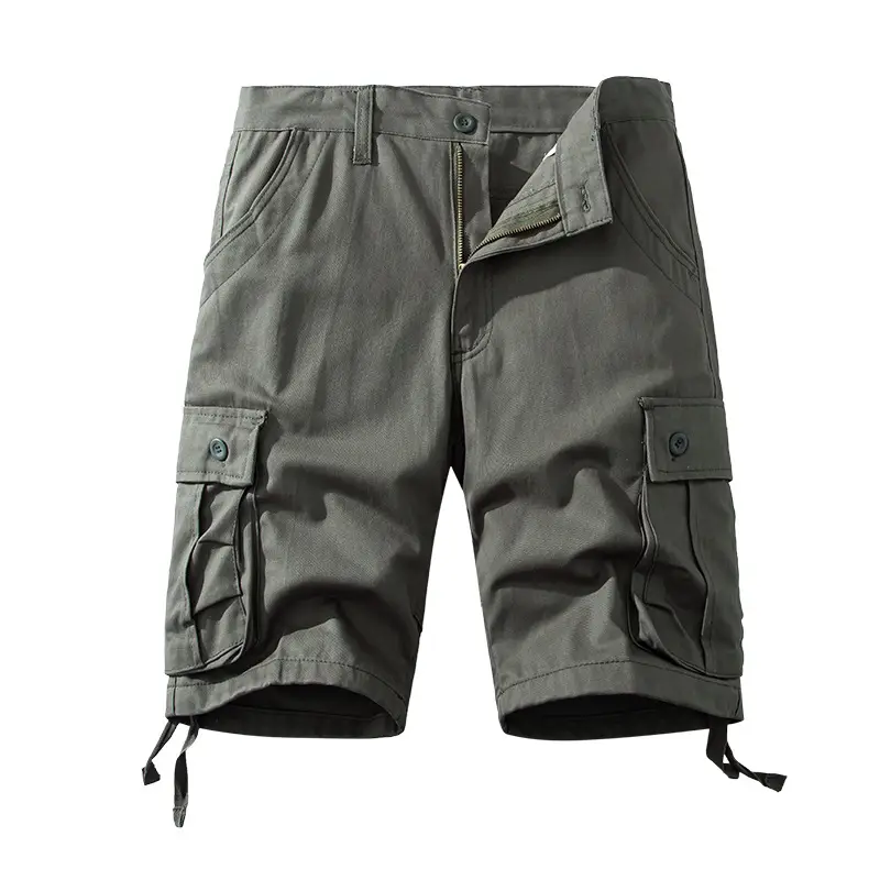 Men Multi-Color Cargo Shorts Loose Fit Cotton Summer - Image 5