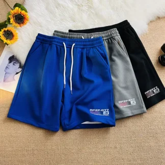 Men Loose Sports Shorts Summer Casual Black Gray Blue