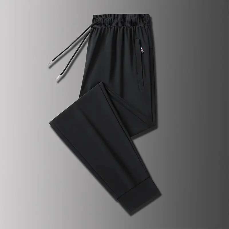 Men Ice Silk Pants Summer Loose Breathable Casual - Image 2