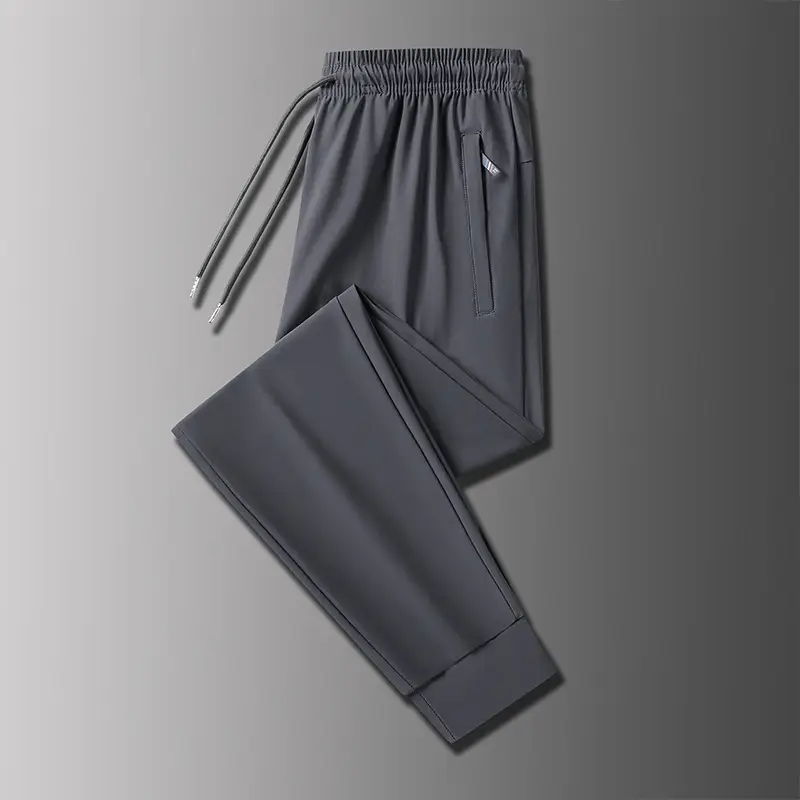 Men Ice Silk Pants Summer Loose Breathable Casual - Image 3