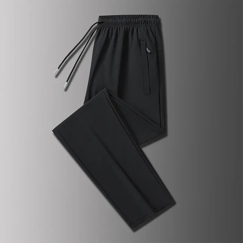 Men Ice Silk Pants Summer Loose Breathable Casual - Image 4