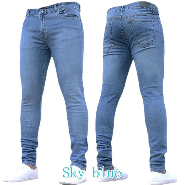 Slim Fit Stretch Denim Pants for Men Multi Colors - Image 5
