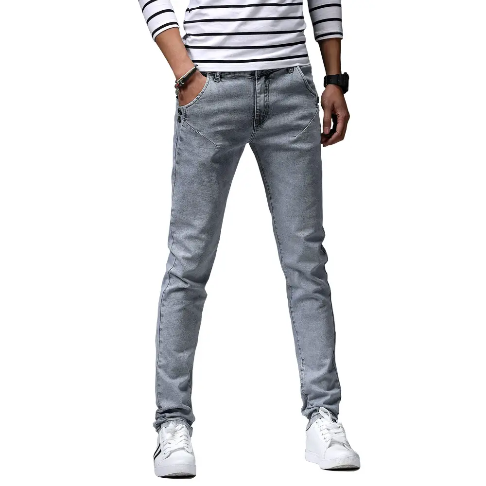 Korean Slim Fit Jeans 2024 Denim Stretch Pakistan - Image 5