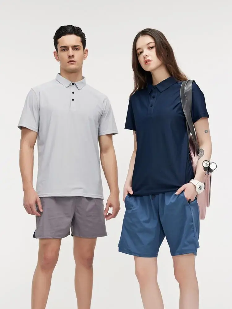 Men Ice Silk Polo Shirt White Large Summer Business