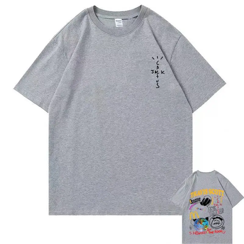 Travis Scott Graphic T-Shirt Cotton Summer Unisex - Image 3