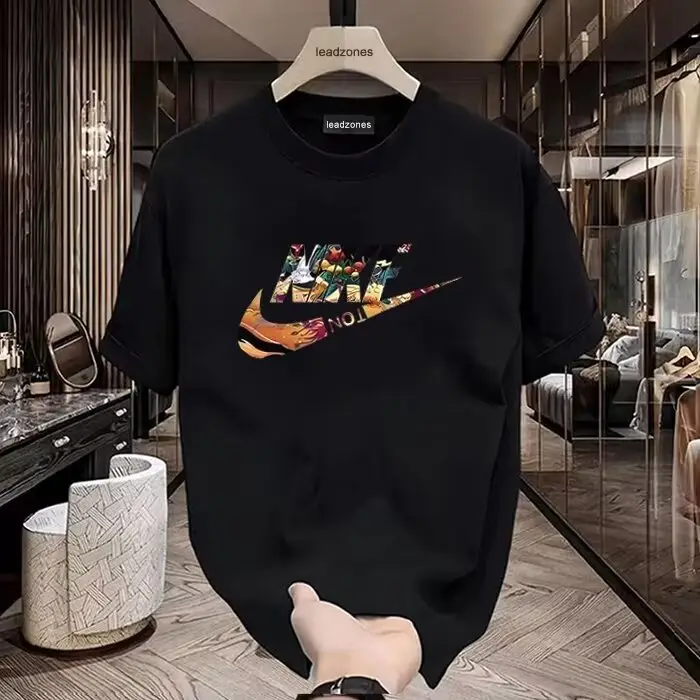 White Graphic T-Shirt Men Summer Stylish Retro - Image 2