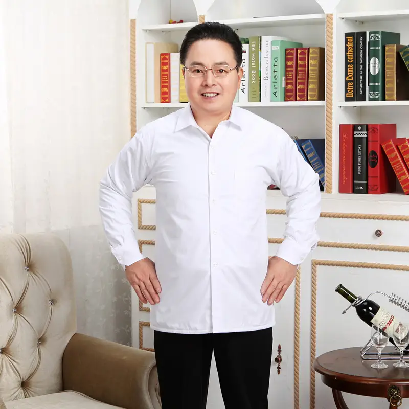 White Plus Size Men's Shirt 100-300lbs - Image 4