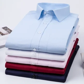 Men Slim Fit Cotton Business Shirts Multi Colors