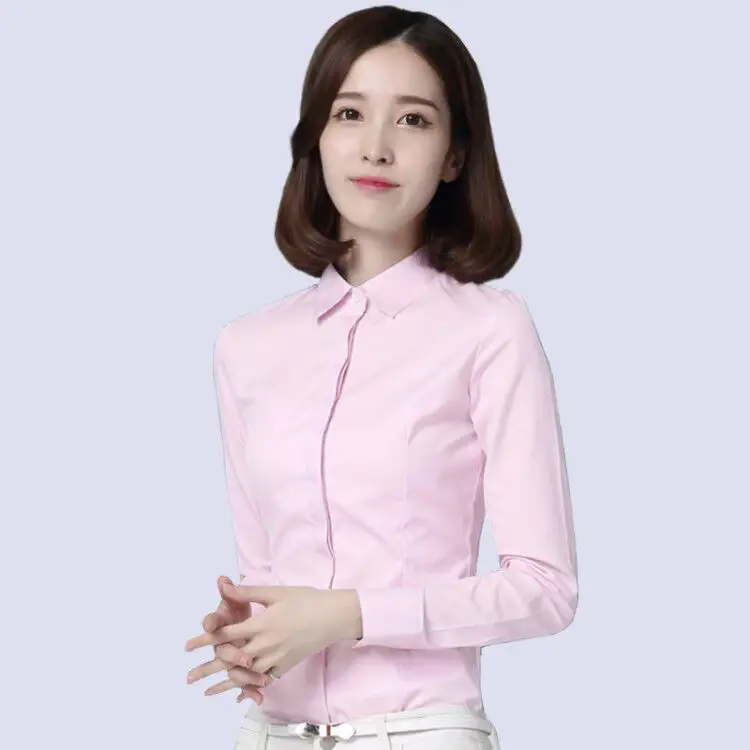 White Women's Slim Fit Non-Iron Business Shirt - Image 5