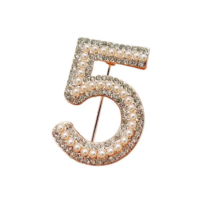 Gold Tarnish Pearl Brooch for Bridesmaids & Office Wear - Image 2